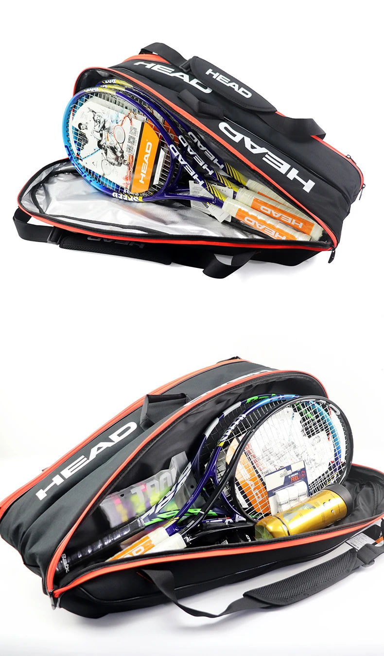 HEAD 6-9 tennis bag Single/double shoulder hard shell individual shoe bin insulation bag