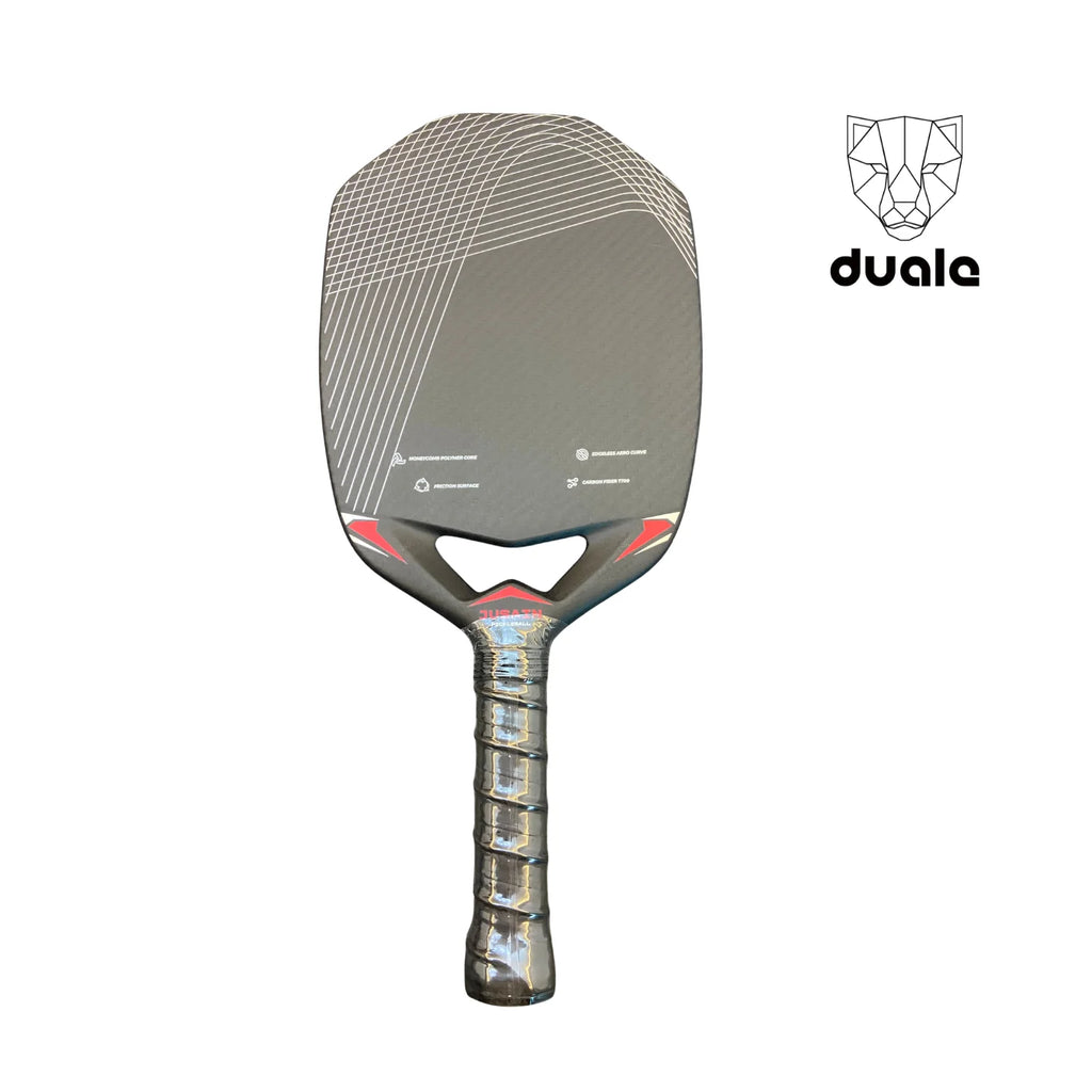 Duale Professional Pickleball Paddles Throat Design, Edgeless T700 Carbon Fiber Pickleball Paddle with 3K textured and PP Honeyc