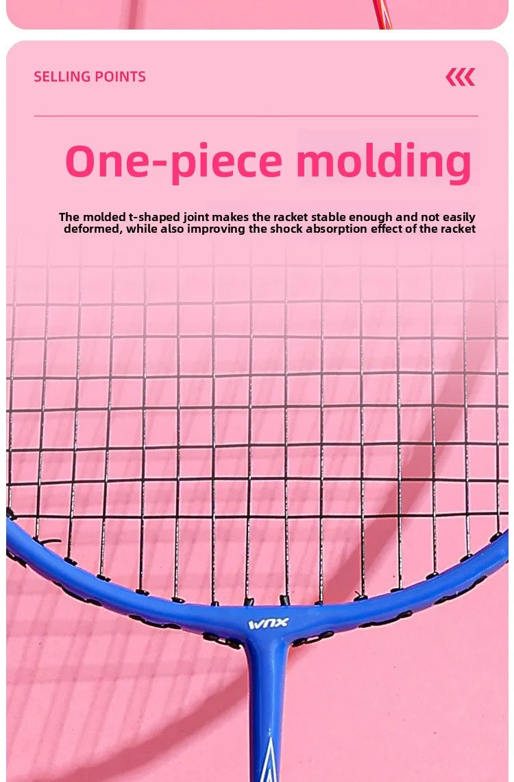 New Durable Badminton Rackets (Set of 2) – Ideal for Adults and Secondary School Students: High-Bounce Rackets for Beginners