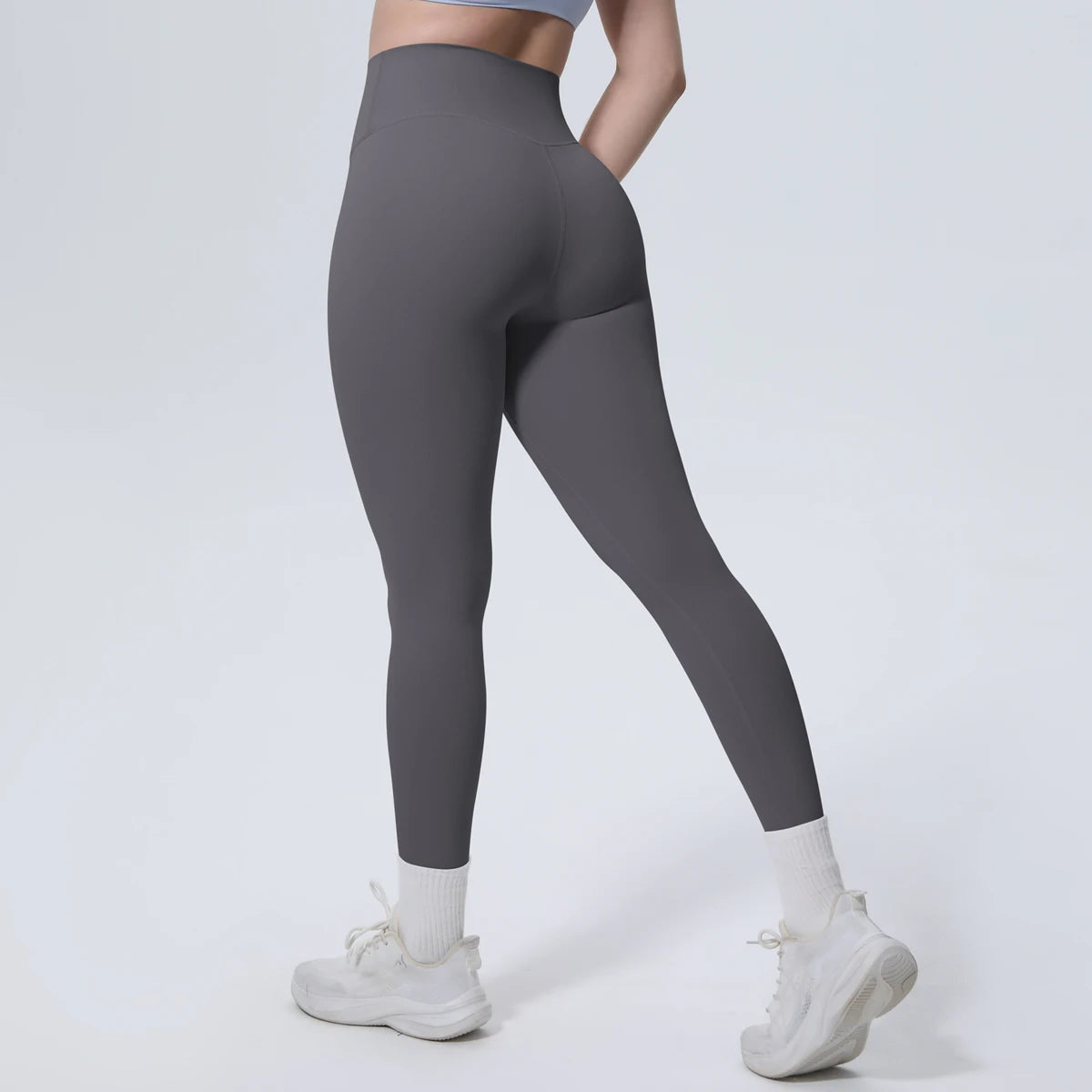 Summer Breathable Peach Buttocks Yoga Pants Solid Color High Stretch Sports Leggings Gym Push Up Outdoor Running Yoga Pants