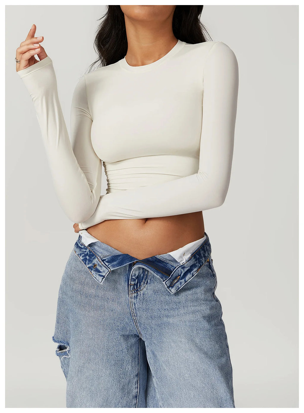 Yoga Shirts For Women Tops Fitness Running Long Sleeve Gym Clothes Push Up Workout Dry Fit Breathable High Elastic Sports Top