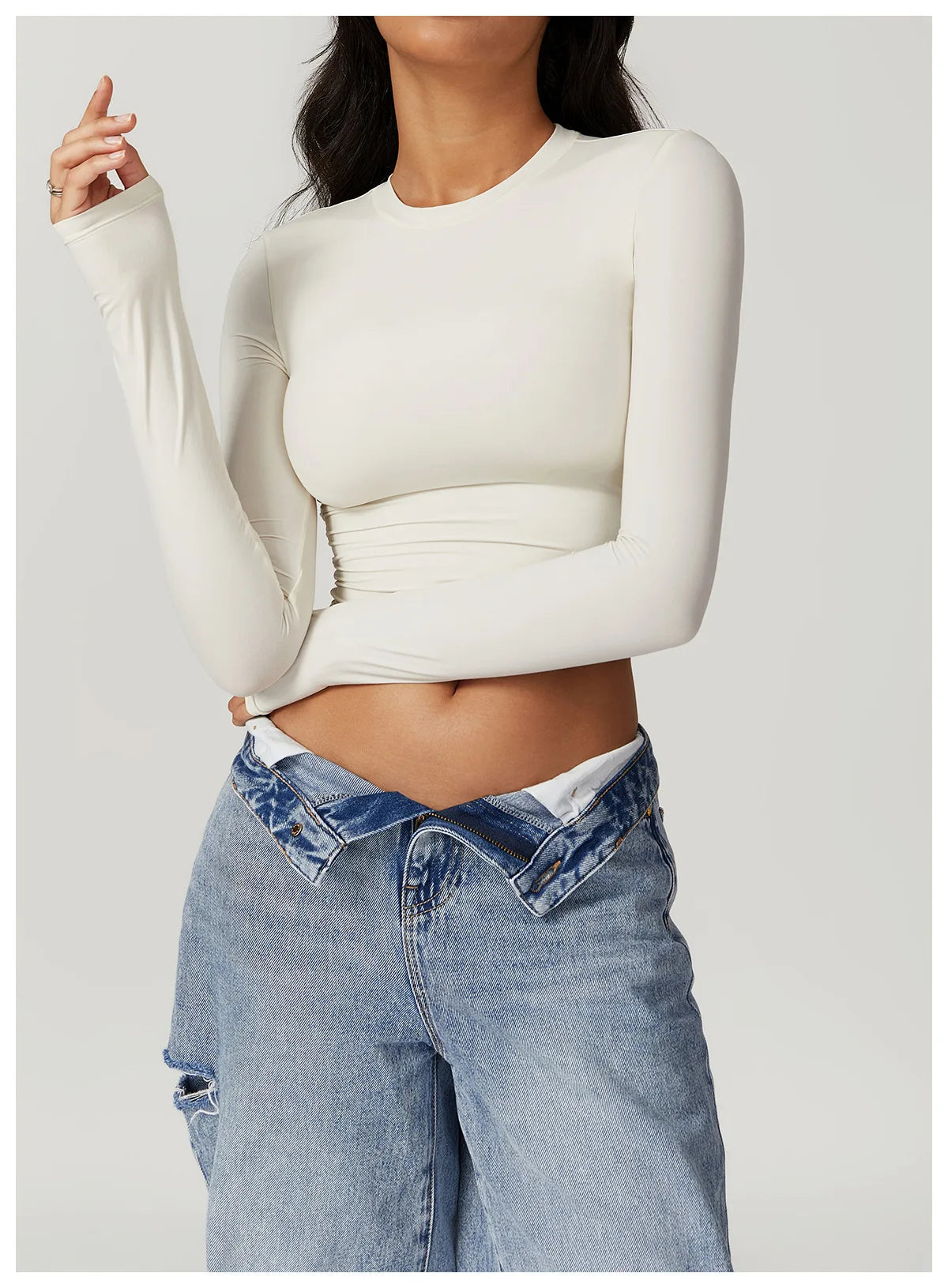 Yoga Shirts For Women Tops Fitness Running Long Sleeve Gym Clothes Push Up Workout Dry Fit Breathable High Elastic Sports Top