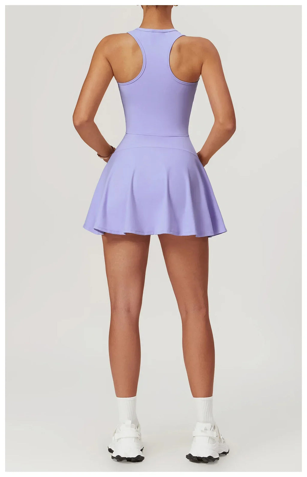 Women Tennis Dress with Short Zipper Anti emptied Stretchy Sports Skirt Wear for Fitness Gym Yoga Golf Badminton Clothing Set