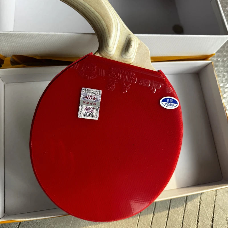 Special Shaped Table Tennis Racket 6mm Thickness Grasp The Diagonal Handle Professional Bottom Plate Developed By Peng Daoxiu