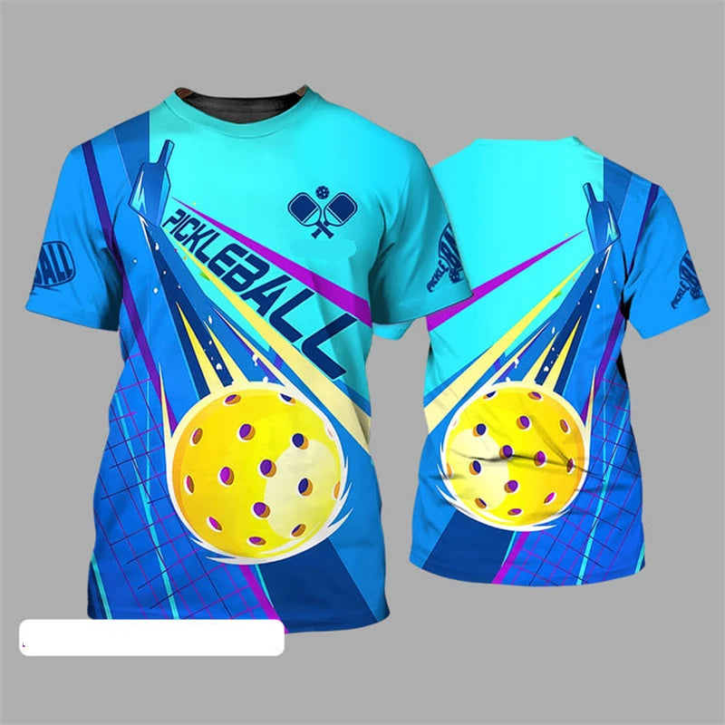 Pickleball Team Sports T-shirt For Men And Women O Neck Short Sleeve T Shirts Cool Fashion Pattern Design Trend Outdoor Tee Top