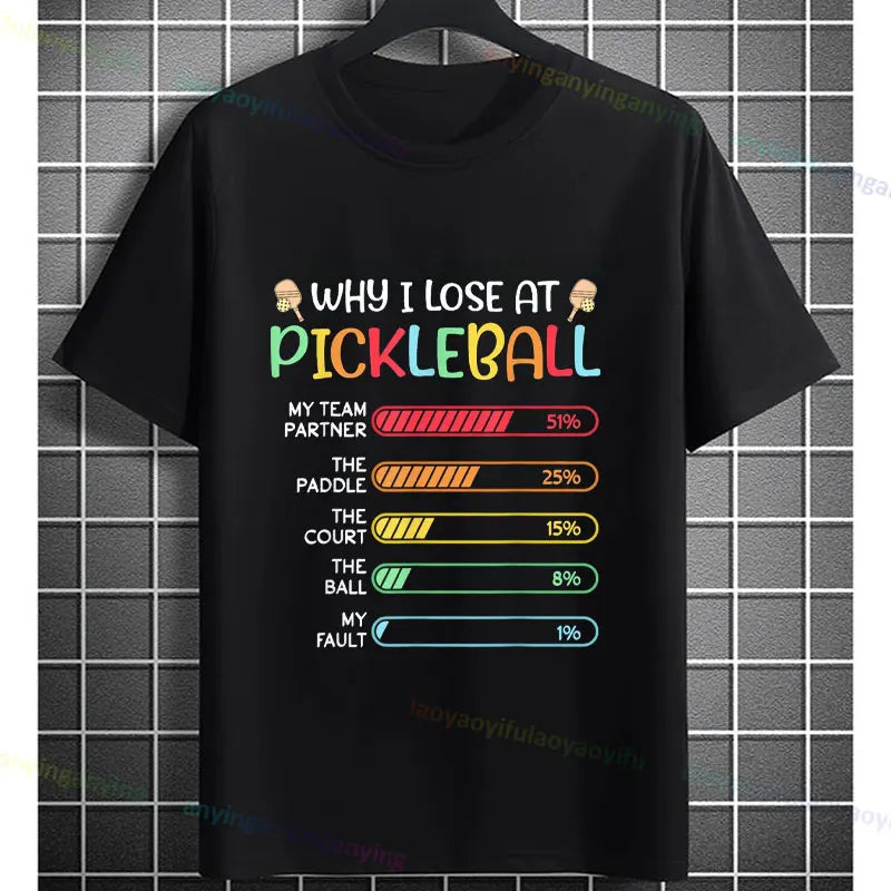 Pickleball Graphic T-Shirt – "It Was in" Funny Design Casual 100% Cotton Short-sleeve Fashion Sporty Style Tee Perfect for Gift