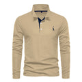 2026 New Polo T-shirts for Men High Grade Embroidery Solid Long Sleeve Golf Polo Shirts Spring Autumn Social Business Male Tops