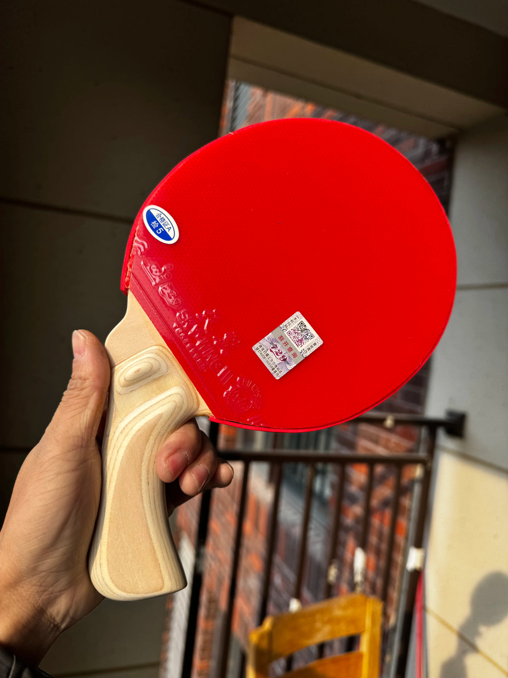 Special Shaped Table Tennis Racket 6mm Thickness Grasp The Diagonal Handle Professional Bottom Plate Developed By Peng Daoxiu