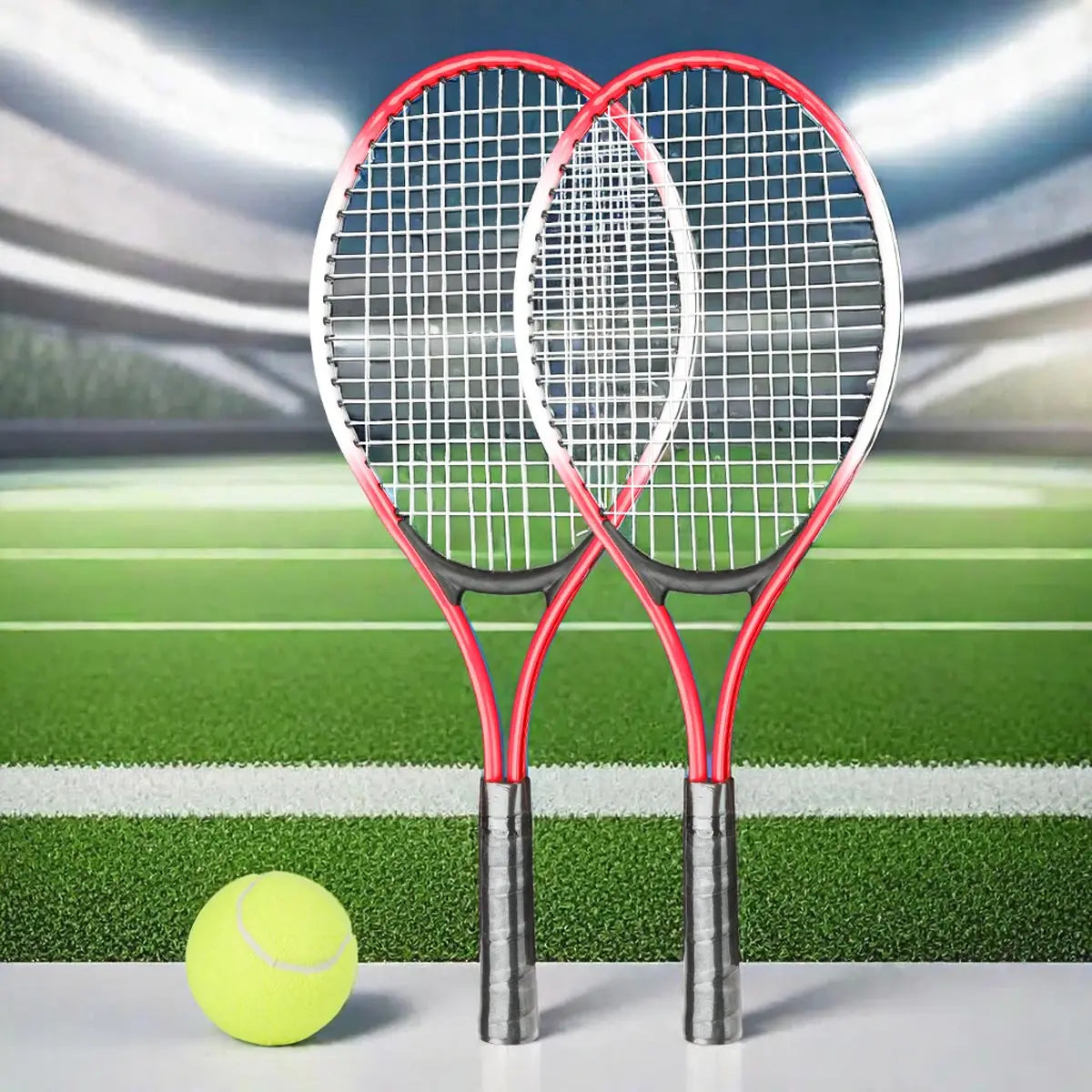 2pcs Tennis Rackets Included Tennis Bag And Tennis Sports Exercise Racquet Set Youth Games Outdoor,Suitable for Beginner
