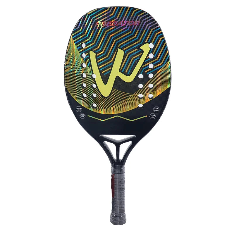 Customized Carbon Fiber Padel Racket 3K 12K 18K Beautiful Design Beach Tennis Paddle For Sports Use
