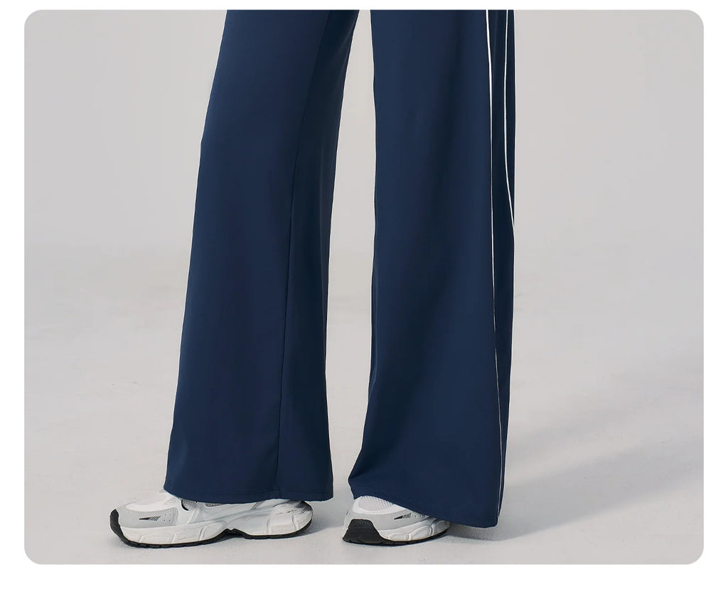 Yoga Pants Women High Waist Wide Leg Trousers Tummy Control Straight Workout Sports Pants Female Casual Fitness Bell-bottoms