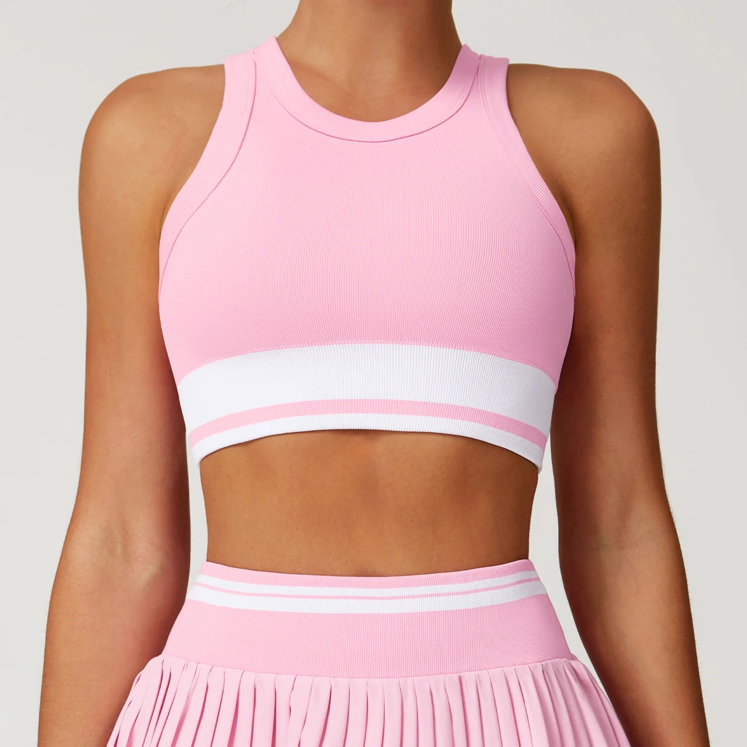 Summer Anti-Glare Tennis Skirts A-line Pleated Yoga Shorts Skirts Women High Waist Sports Fitness Skirt Gym Workout Sportswear
