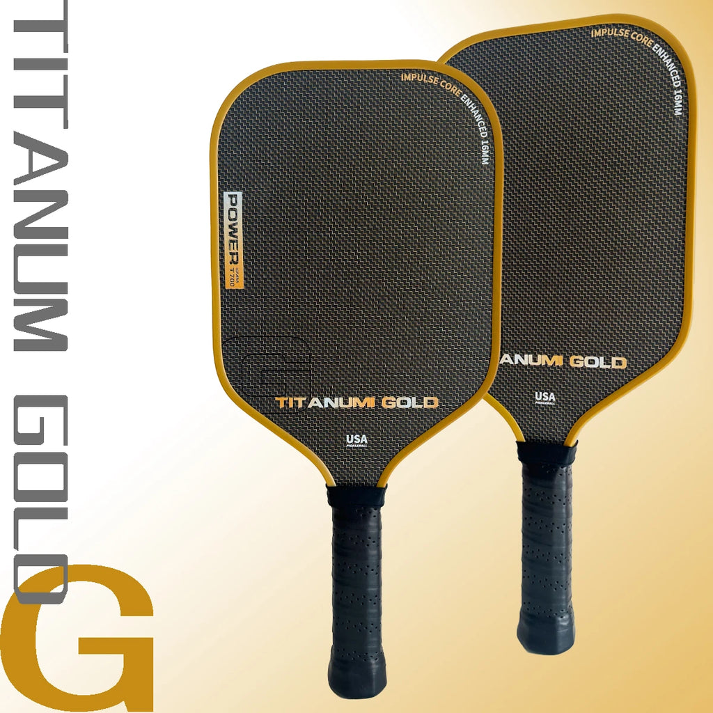 Titanium Pickleball Paddle with Four-Layer Carbon Fiber And PP Honeycomb Core Rough Frosted Cloth Surface for Enhanced Grip
