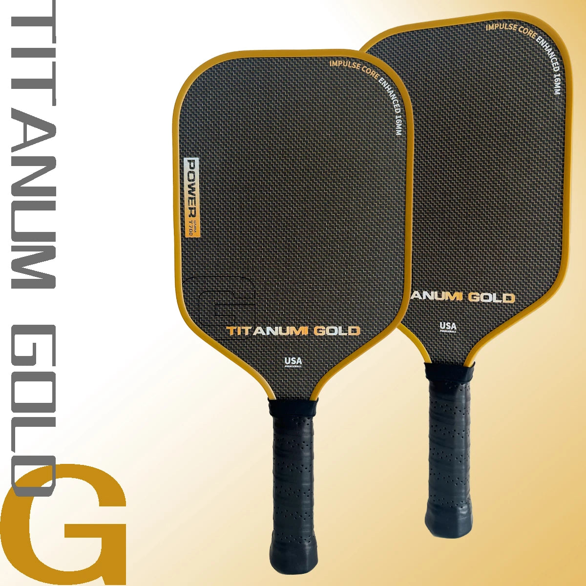 Titanium Pickleball Paddle with Four-Layer Carbon Fiber And PP Honeycomb Core Rough Frosted Cloth Surface for Enhanced Grip