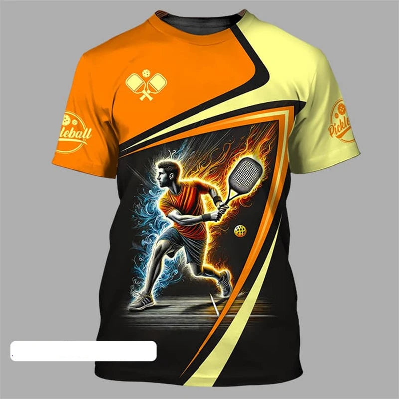 Pickleball Team Sports T-shirt For Men And Women O Neck Short Sleeve T Shirts Cool Fashion Pattern Design Trend Outdoor Tee Top