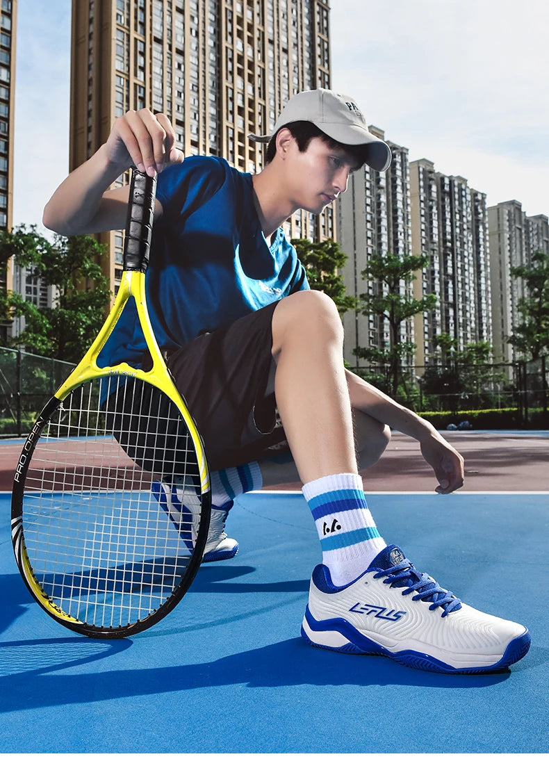 Professional tennis shoes for men and women breathable badminton volleyball shoes for indoor sports training non-slip competitio