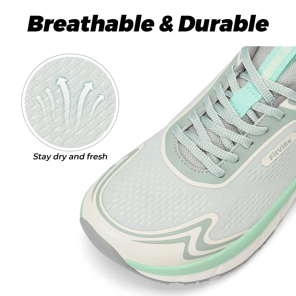 Fittington Women's Sports Shoes Wide Women Sneakers Non-Slip Tennis Walking Running Shoes For Women Swollen Feet Pain Relief