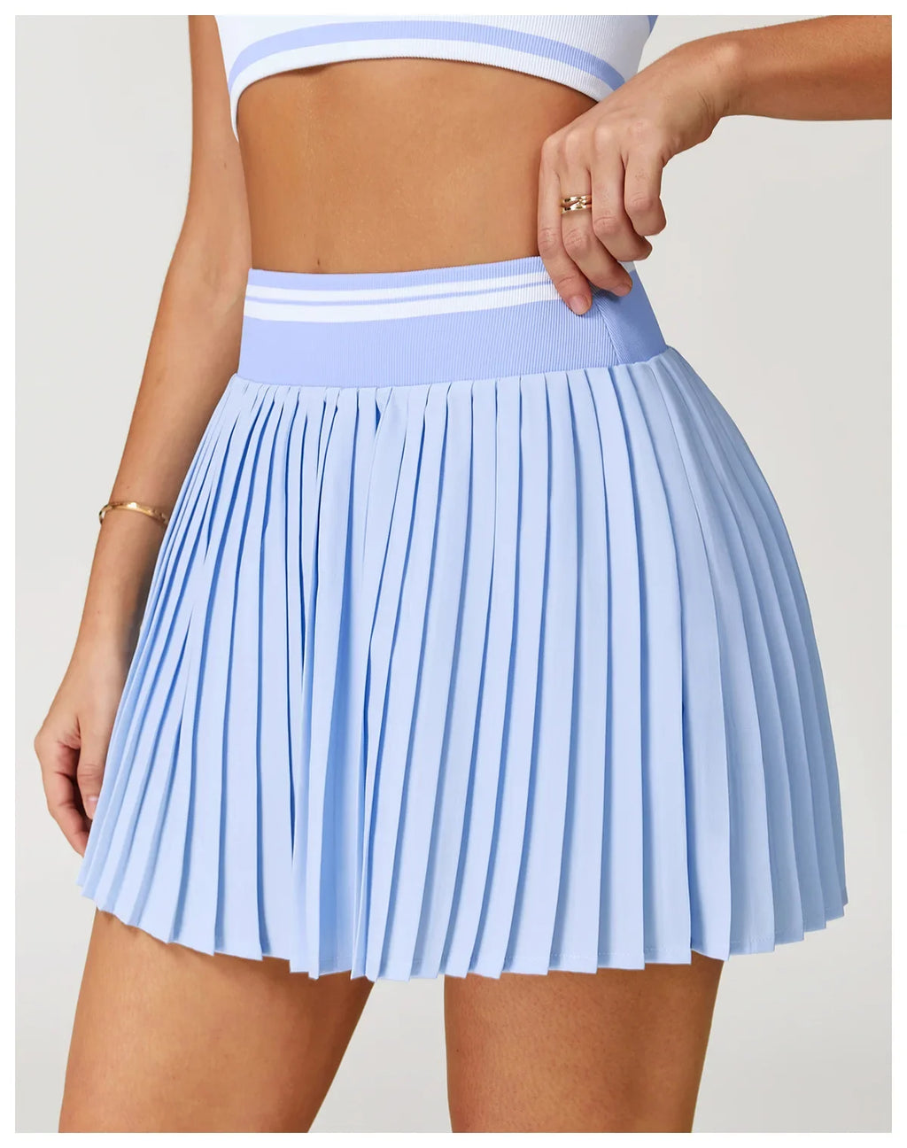 Summer Anti-Glare Tennis Skirts A-line Pleated Yoga Shorts Skirts Women High Waist Sports Fitness Skirt Gym Workout Sportswear