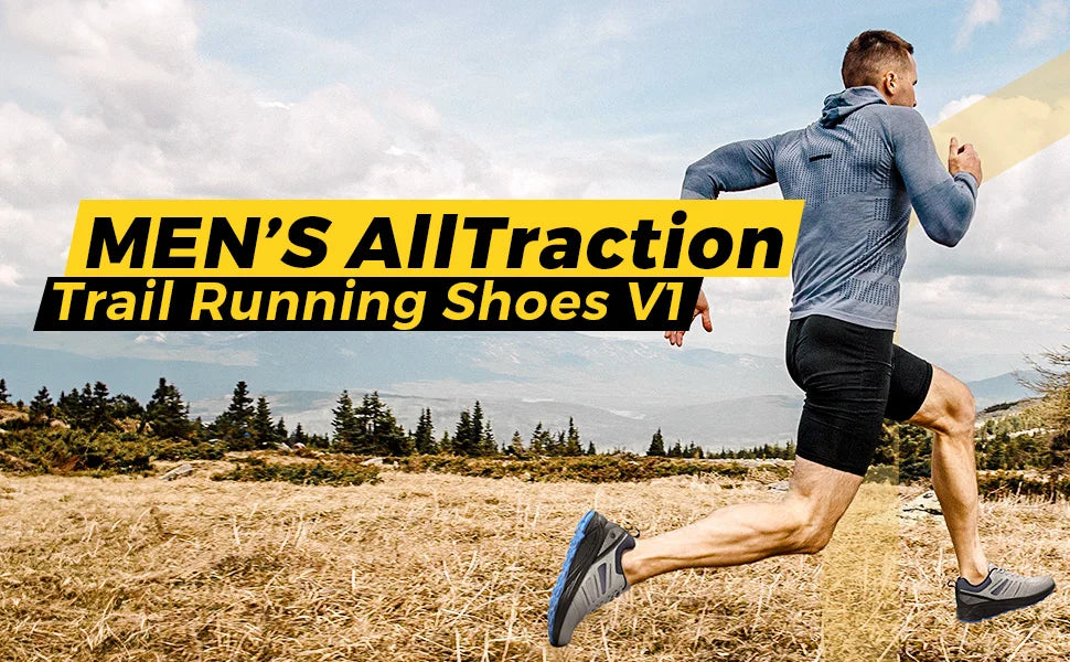 Fittington Extra Wide Men's Sports Shoes Cushioning Sneakers Trail Running Shoes For Men Heel Pain Plantar Fasciitis Relief