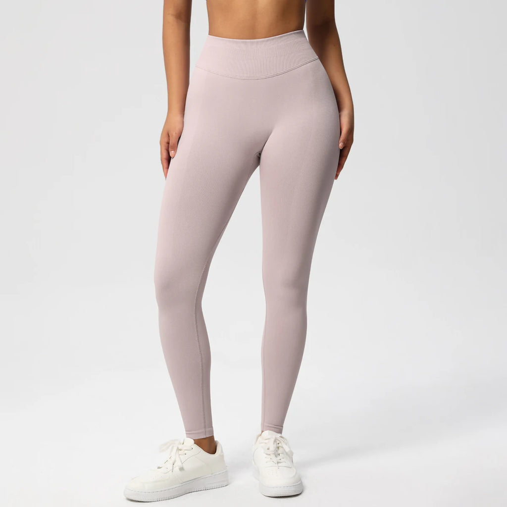 Seamless Women Solid Waist Yoga Pants Three-section Waist Sexy Hip-lifting Tight Sports Pants Fitness Exercise Yoga Pants