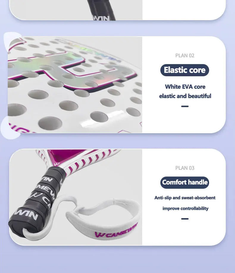 Padel racket Paddle racket Ladies only 50% carbon fiber 50% glass fiber Beach tennis racket Carbon fiber tennis racket The new