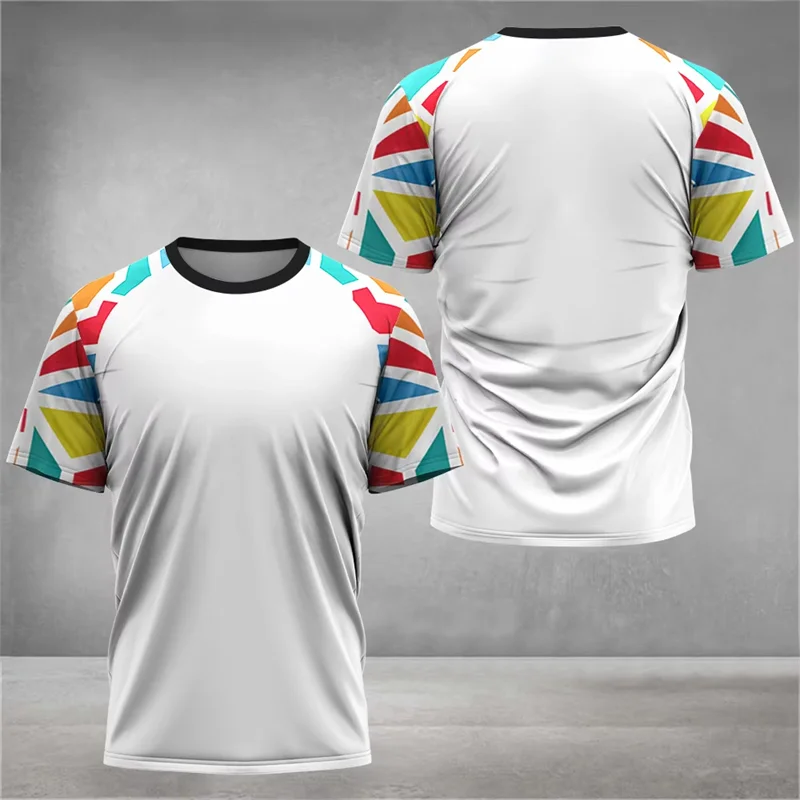 2025 New Summer Sports T Shirts For Men Fashion Trendy Streetwear 3D Printed Fitness T-shirts Loose Quick Dry Running Gym Tees