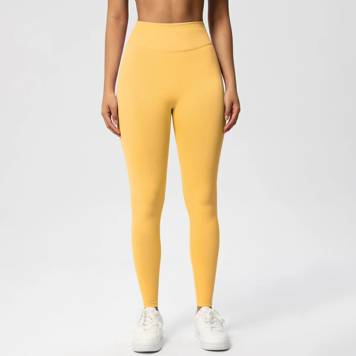Seamless Women Solid Waist Yoga Pants Three-section Waist Sexy Hip-lifting Tight Sports Pants Fitness Exercise Yoga Pants