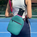 Large Capacity Pickleball Crossbody Bag Zipper Closure Waterproof Pickleball Paddle Cover Professional Adjustable Strap