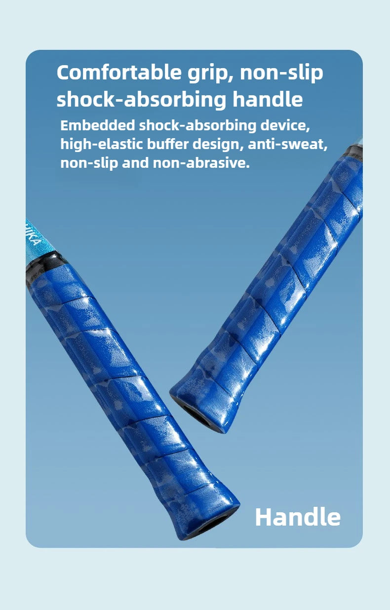 Sports Products Newest Designed Ferroalloy Frame Badminton Rackets A Pair Badminton Racquet with Premium Badminton Bag & 3 Balls