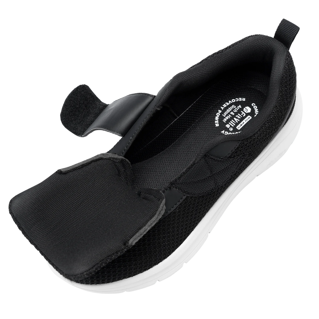 FitVille Women's Shoes Wide Diabetes Shoes Adjustable Strap for Swollen Feet Slip on Walking Lightweight Comfortable Sneakers