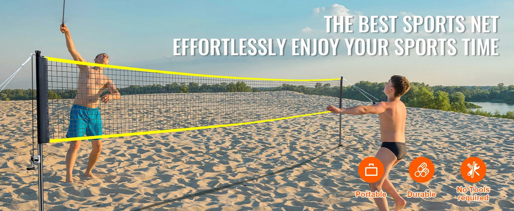 SucceBuy Badminton Net Set Outdoor Backyard Beach Park Badminton Net Portable Badminton Equipment Set Adults Kids Badminton Net