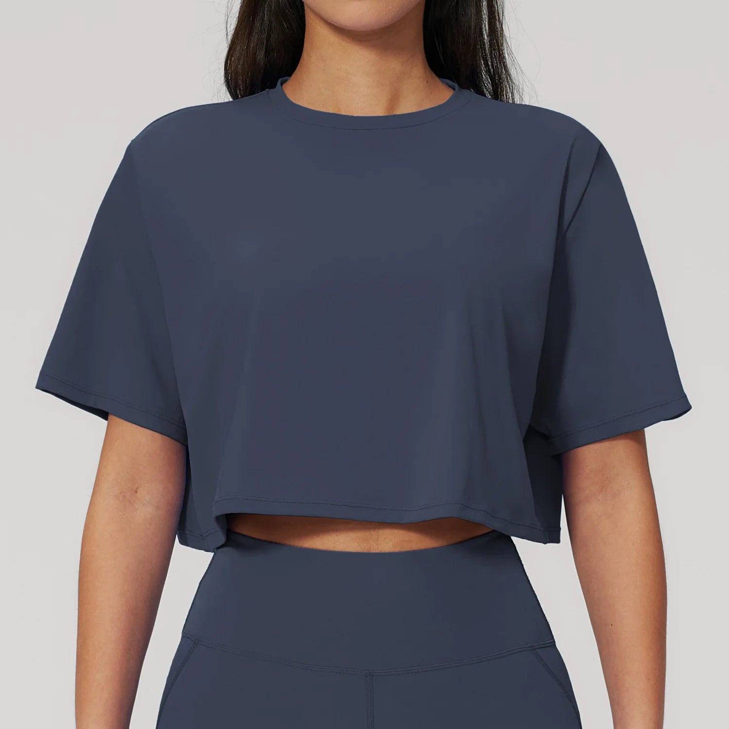 Yoga Tops Summer Sports Fitness Clothes Women's Short Sleeves Yoga Shirts Running Sports Gym Tops Loose Breathable Casual Tops
