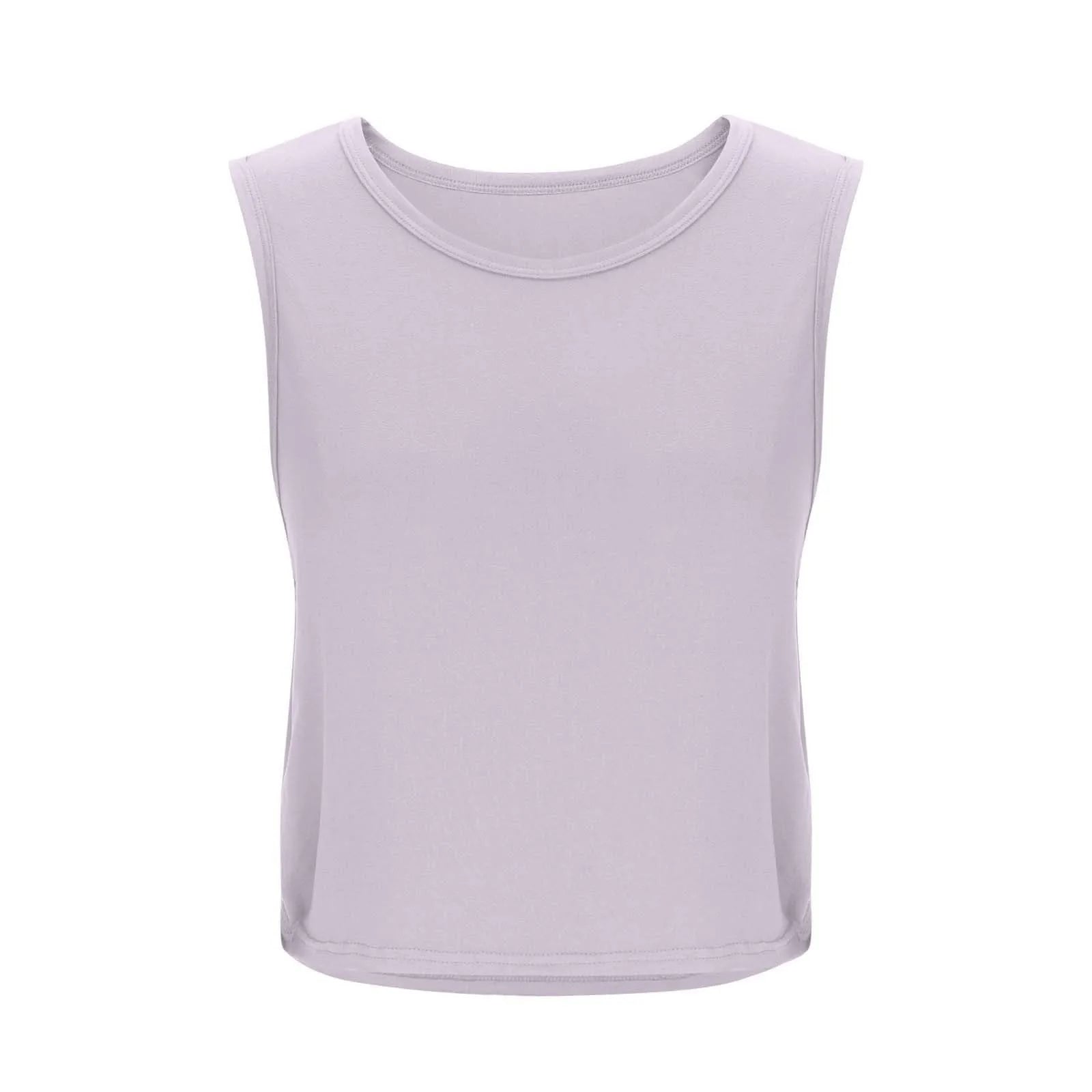 Women Sleeveless Yoga Tops Athletic Vest Breathable Blouse Cover Up Gym Workout Cool T-Shirt Running Short Tank Crop Top