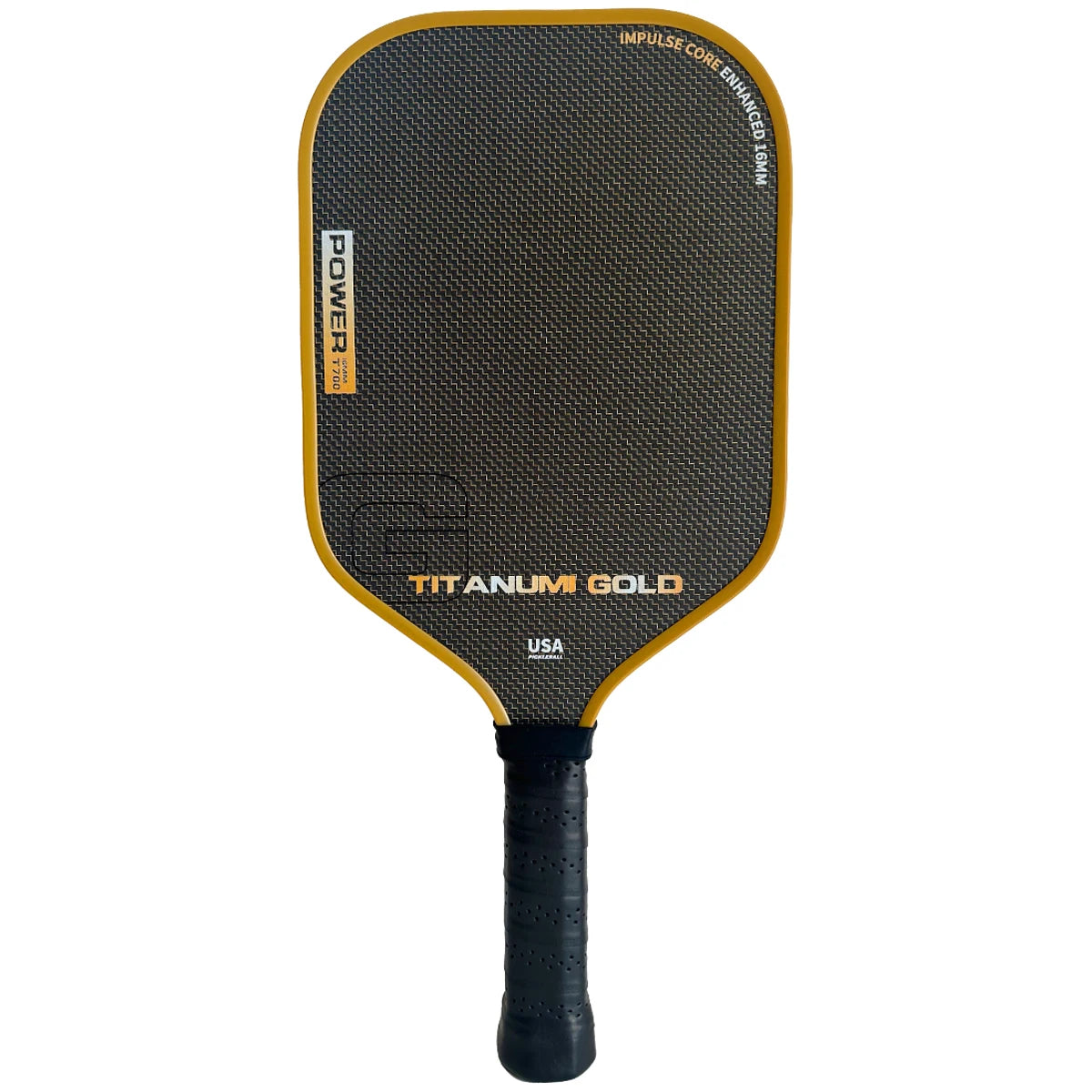 Titanium Pickleball Paddle with Four-Layer Carbon Fiber And PP Honeycomb Core Rough Frosted Cloth Surface for Enhanced Grip