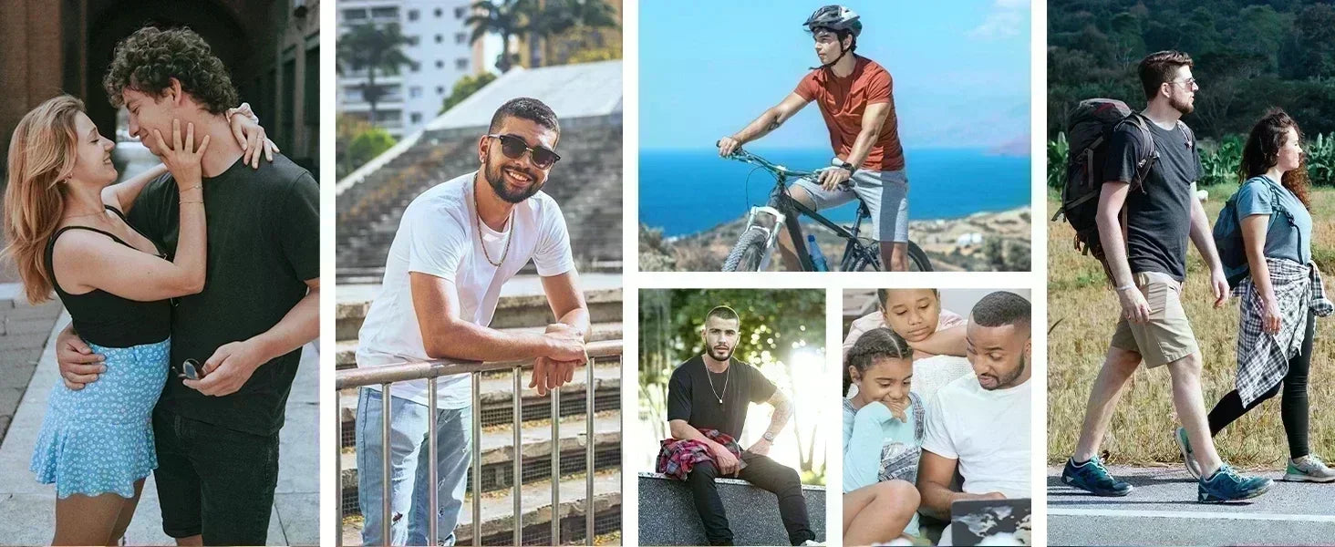 Comparison of Sports Fun Satire Humor Men's and Women's T-shirts Street Hip-hop Summer Men's Round Neck Short Sleeved Shirts
