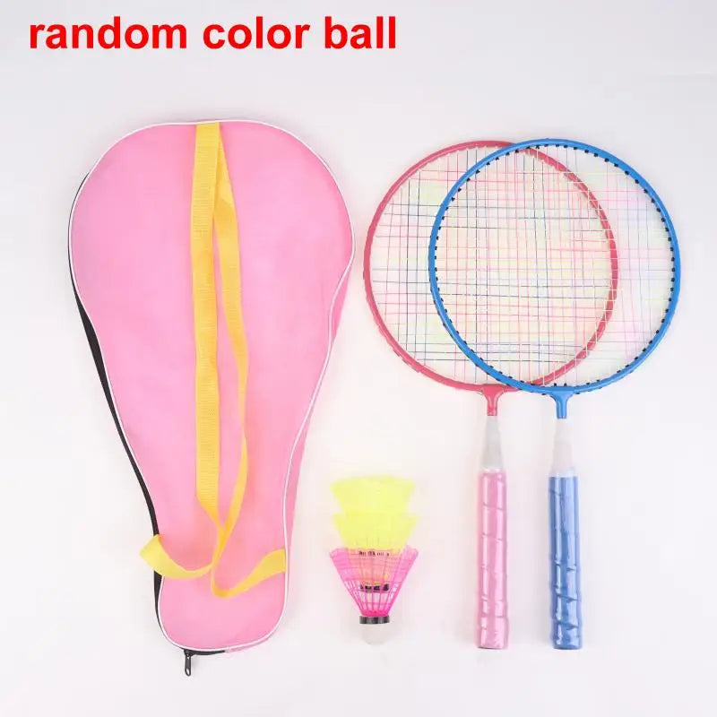 Family Sports Toy: Children's Lightweight Badminton Racket Double Set with Backpack, Designed for Kids Sports
