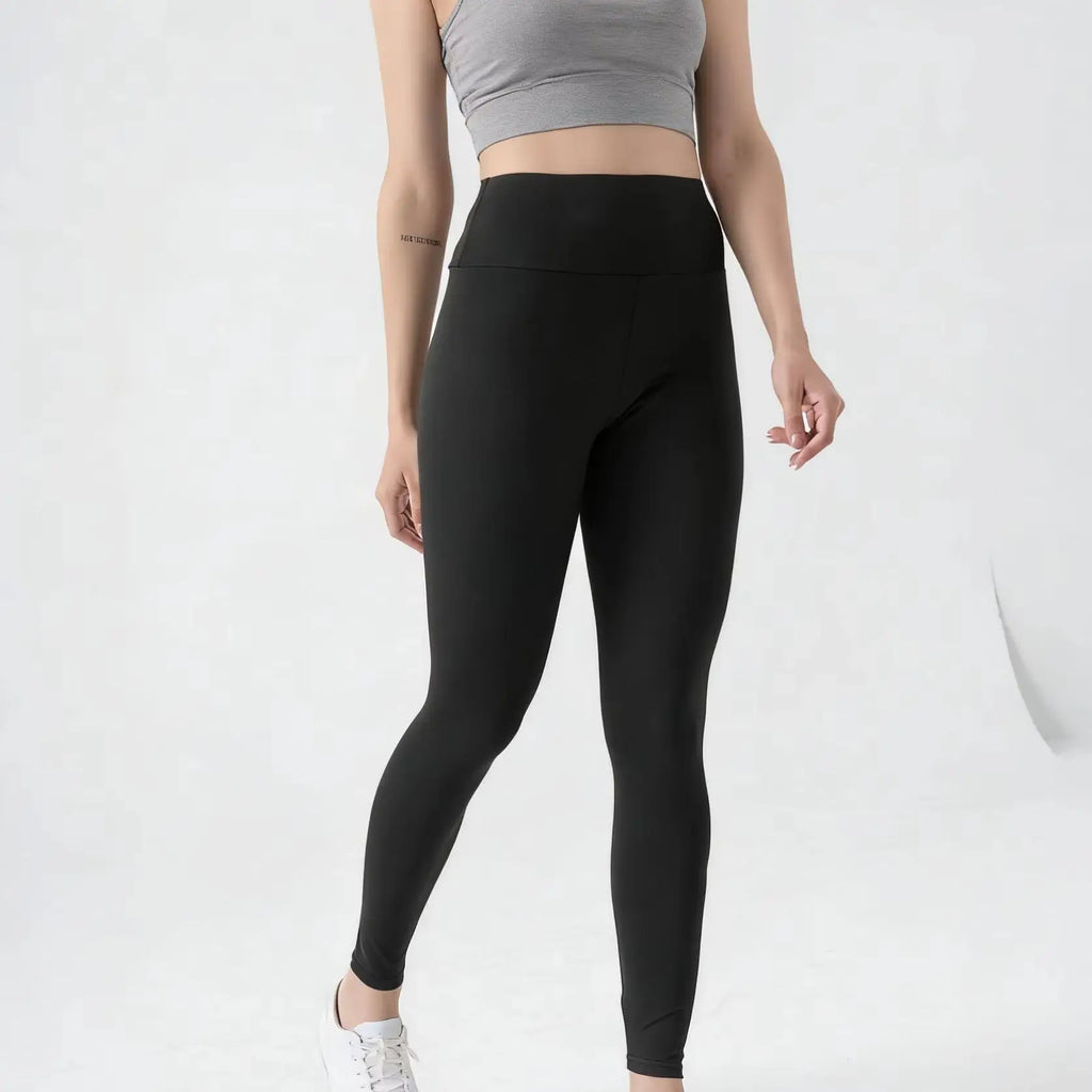Yoga Pants High Waisted, Tummy Control Shaping Women's Base Layer, Elastic Skinny Seamless Leggings for Running & Training