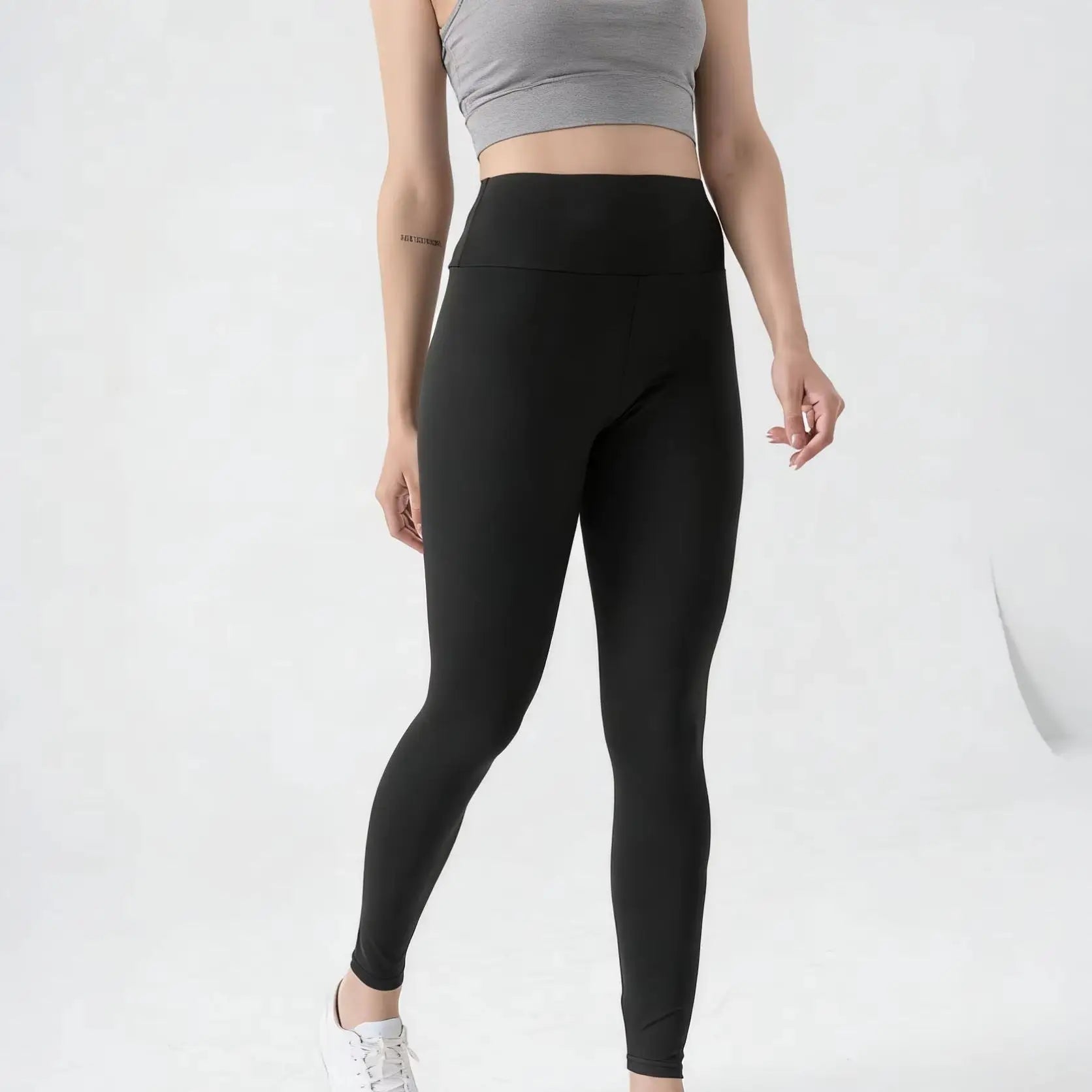 Yoga Pants High Waisted, Tummy Control Shaping Women's Base Layer, Elastic Skinny Seamless Leggings for Running & Training