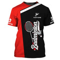 Badminton Sport T-shirt Men's Clothing Cool Novel 3D Print Sports Quick Dry Short Sleeve T Shirts Summer Gym Fitness Custom Tee