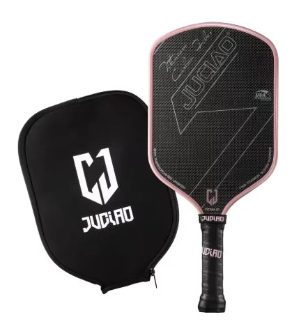 Carbon Fiber Orange Titanium Woven Surface Foam Build Edging Unibody Thermoformed Pickleball Paddle
