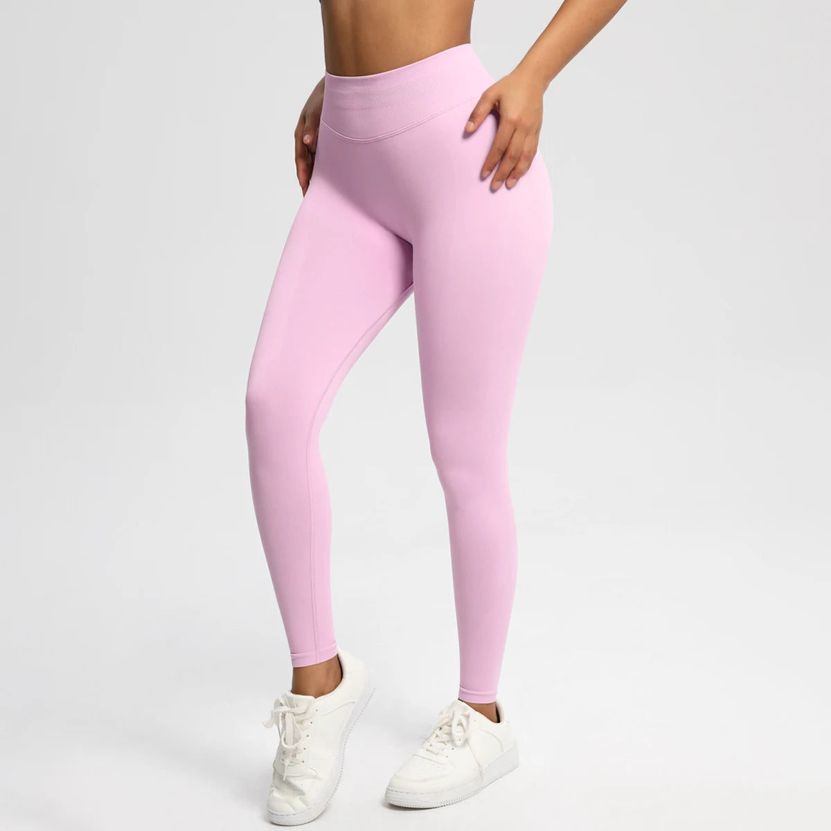 Seamless Women Solid Waist Yoga Pants Three-section Waist Sexy Hip-lifting Tight Sports Pants Fitness Exercise Yoga Pants