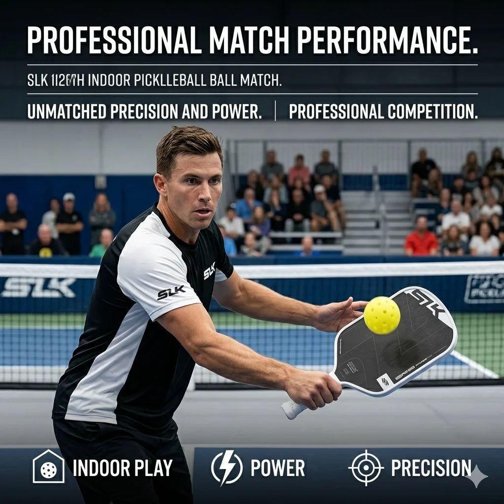 SLK ERA Power 16mm Pickleball Paddle USAP Approved Carbon Fiber Hybrid Face High Spin Large Sweet Spot for Training Competition