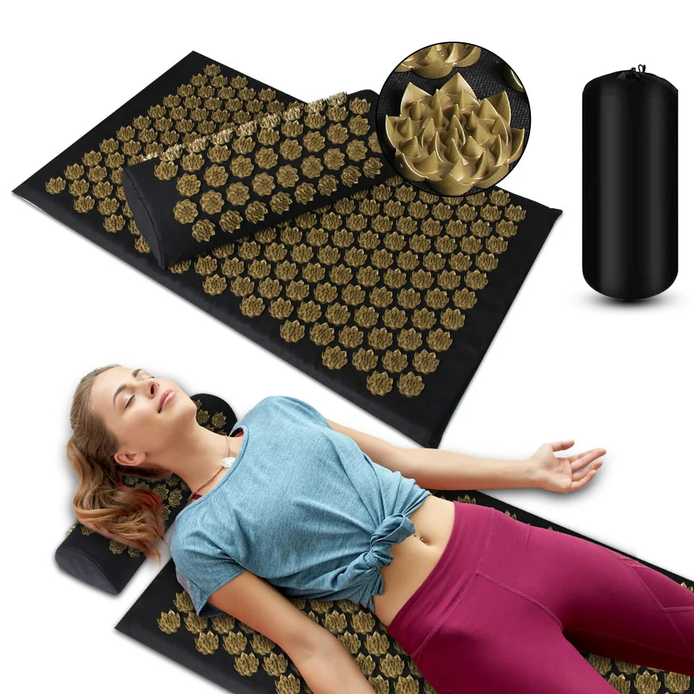 Massage Cushion Yoga Acupressure Mat Acupuncture Massage Mat Relieve Stree Back Body Pain Spike Mat Foot Massager Shakti Mat