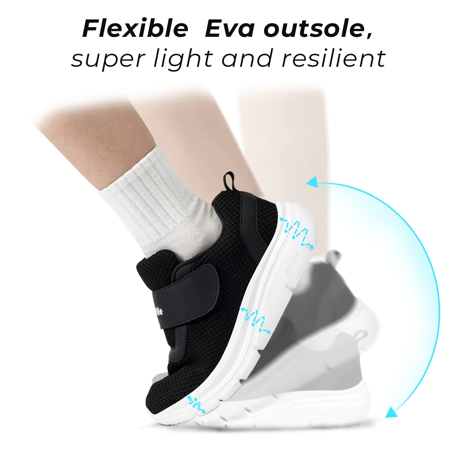 FitVille Women's Shoes Wide Diabetes Shoes Adjustable Strap for Swollen Feet Slip on Walking Lightweight Comfortable Sneakers