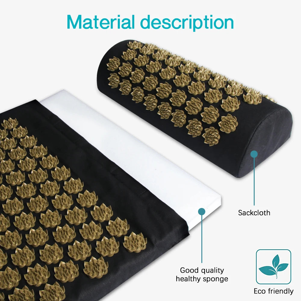 Massage Cushion Yoga Acupressure Mat Acupuncture Massage Mat Relieve Stree Back Body Pain Spike Mat Foot Massager Shakti Mat
