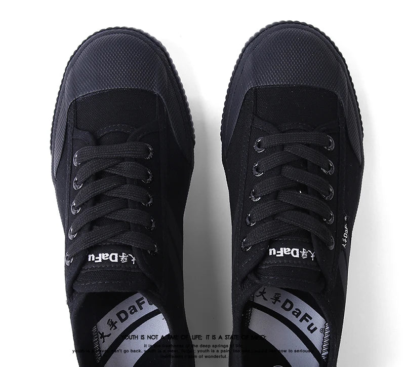 DaFu Shoes Improved Classical Sneakers Martial Arts All Balck Shoes