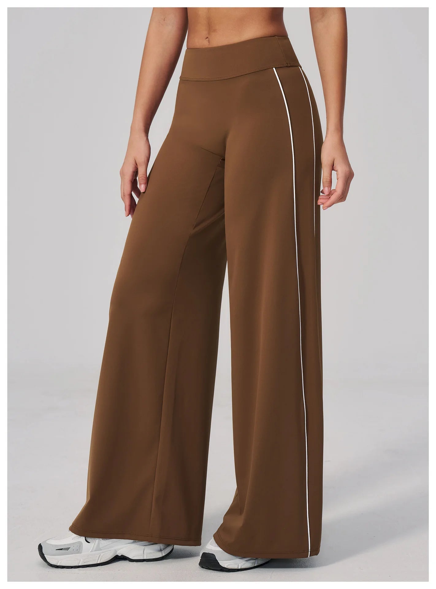 Yoga Pants Women High Waist Wide Leg Trousers Tummy Control Straight Workout Sports Pants Female Casual Fitness Bell-bottoms