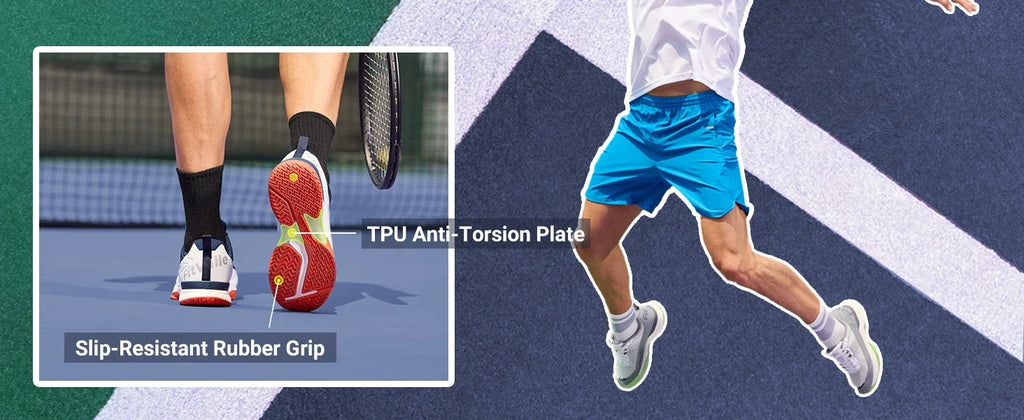 FitVille Wide Tennis Shoes For Men Pickleball Shoes Lightweight Breathable All Court Athletic With Arch Support & Wide Toe Box