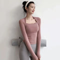 Women's Casual Sports Yoga Top Running Fitness Pilates Professional Training Clothes Quick Dry Breathable Long Sleeve T-Shirt
