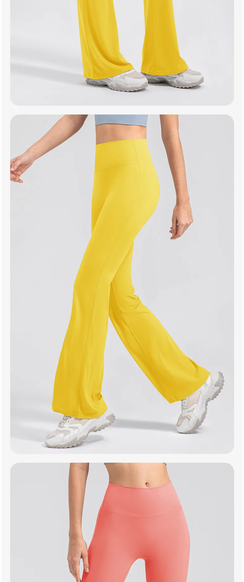Yoga Pants Women High Waisted Yoga Pants with Pockets  Workout Flare Leggings Work Dress Pants Sports running fitness pants
